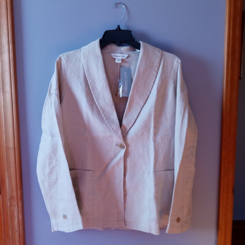 *PRICE DROP* Coldwater Creek new Linen Natural jacket size Small  (6-8)